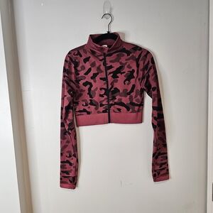 New Mix Women's Pink and Black Bomber Jacket